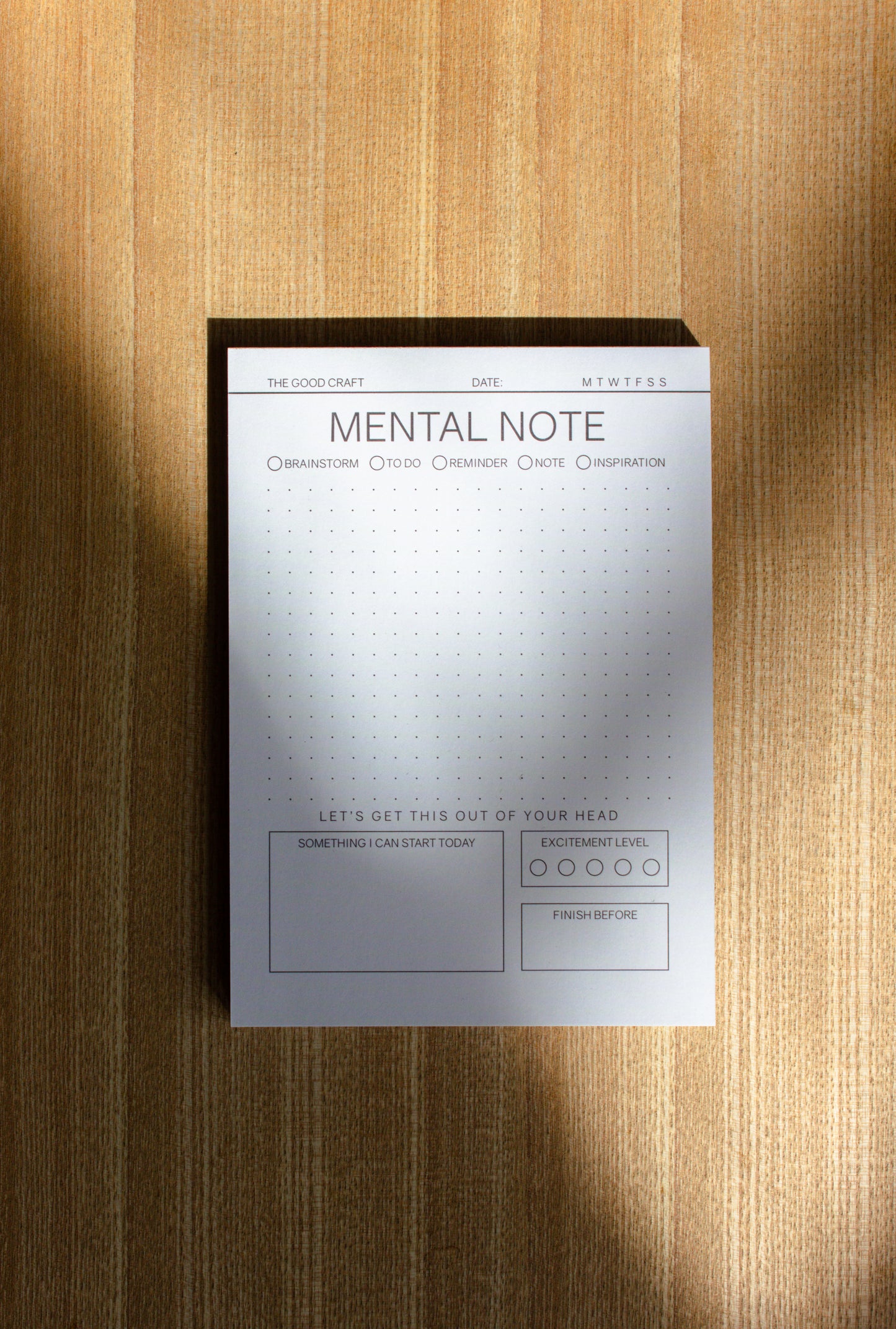 Mental Note Pad