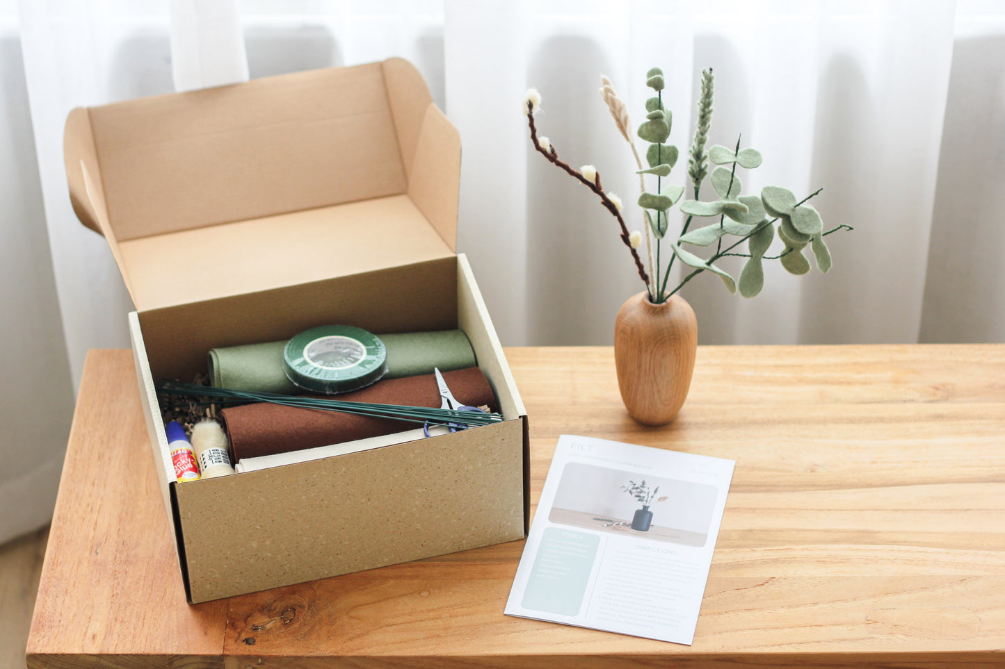 FILT - felt flower diy box