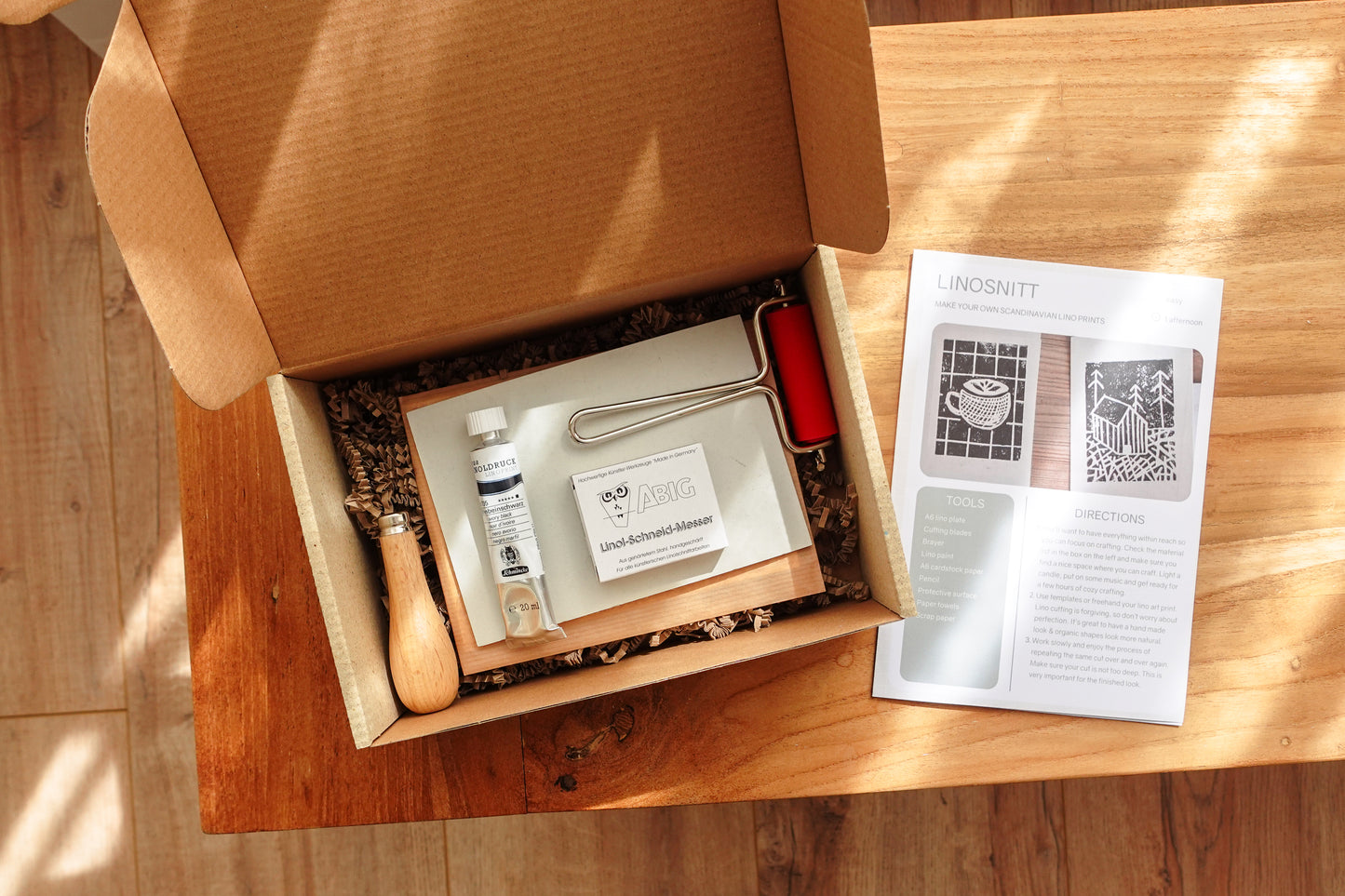 LINOSNITT - lino print diy box