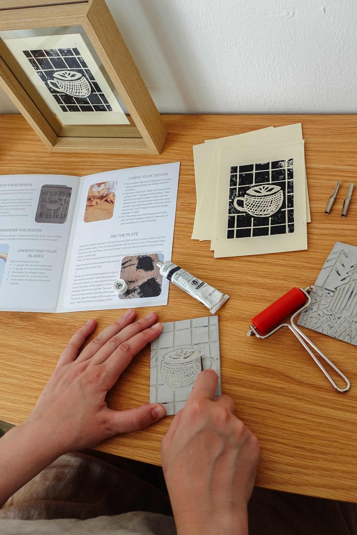LINOSNITT - lino print diy box