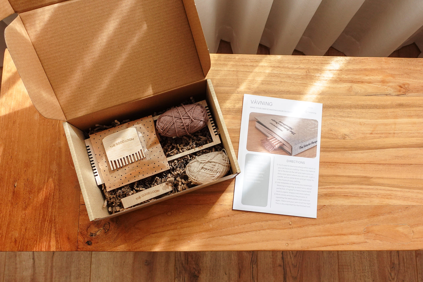 VÄVNING - bookmark weaving diy box