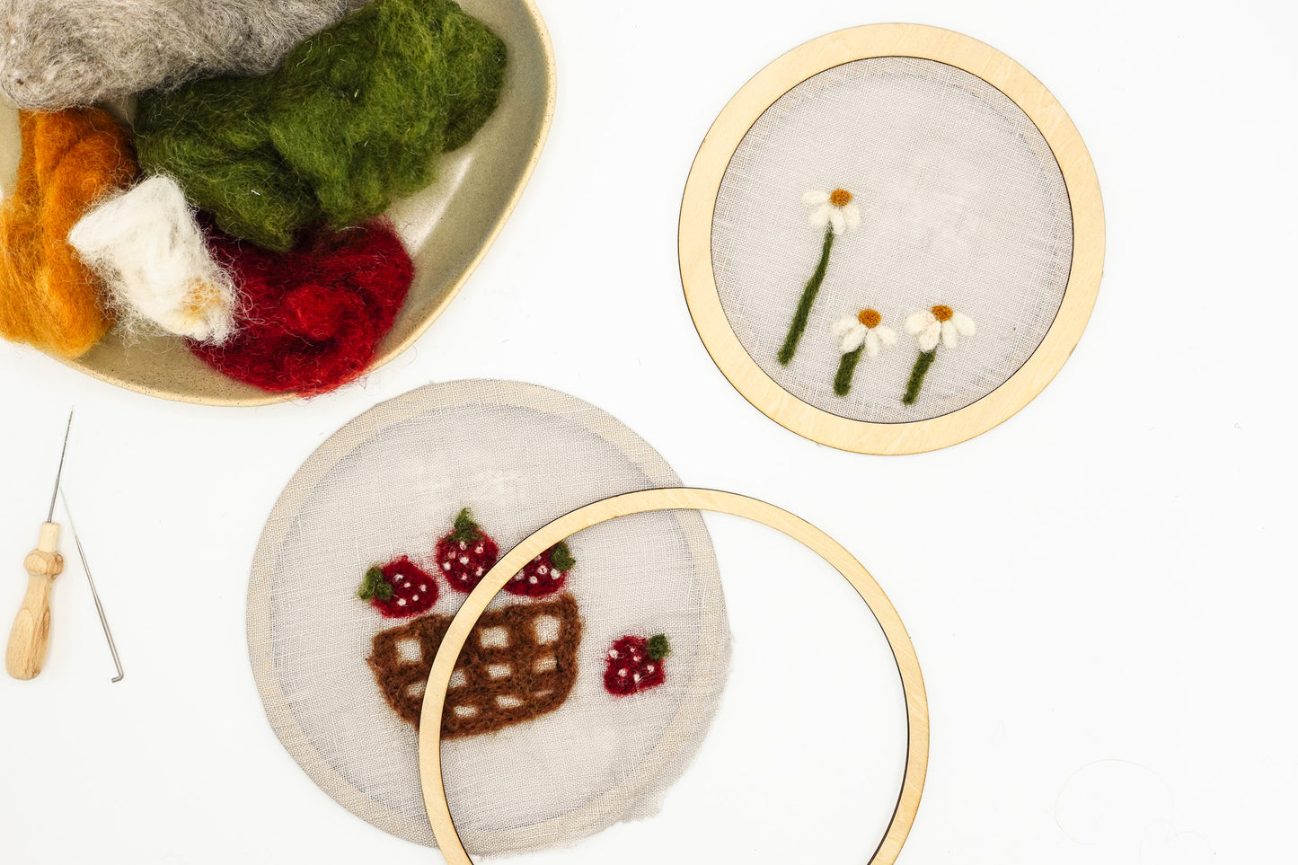 SOMMARSTUGA - viltschilderij diy box