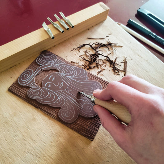Workshop lino-afdrukken / lino cutting (zaterdag 8/11 13.00 - 16.00)