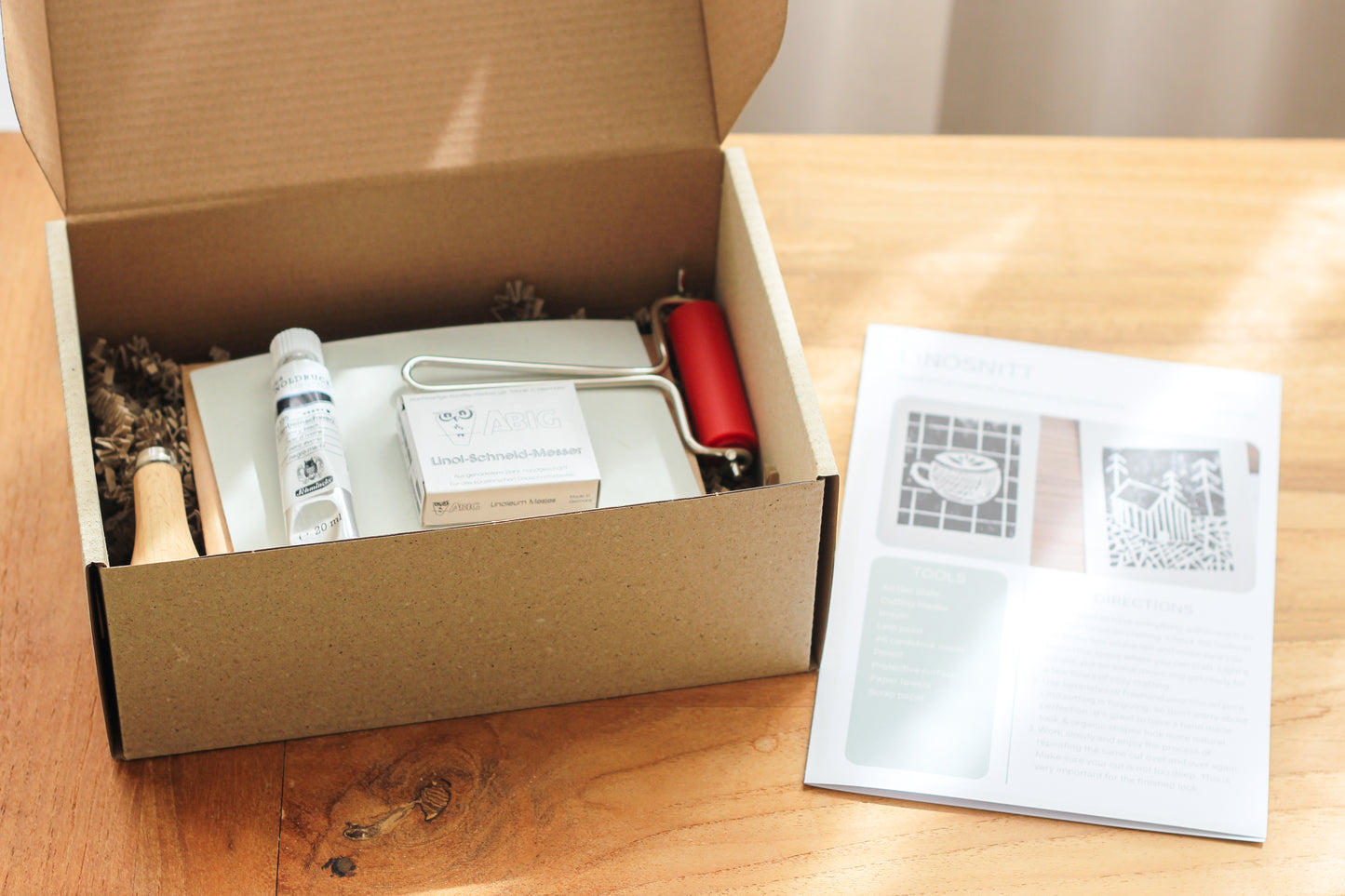 LINOSNITT - lino print diy box