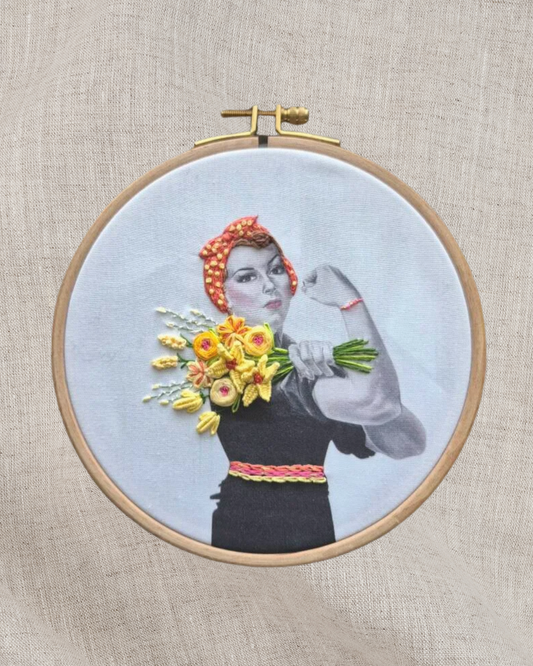 Workshop Flower Embroidery door Sandra van De Werkbank (woensdag 22 maart 13:30 - 16:00)