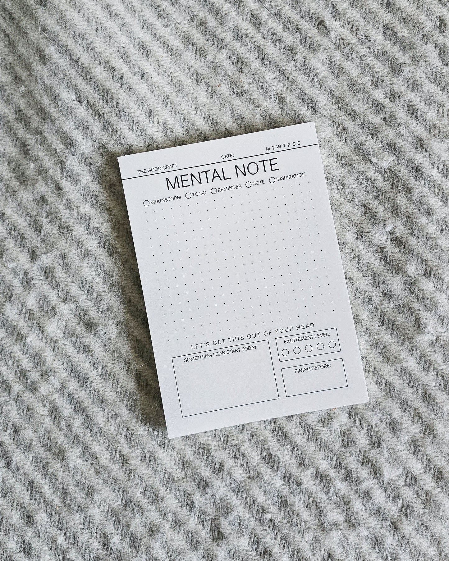 Mental Note Pad SS25