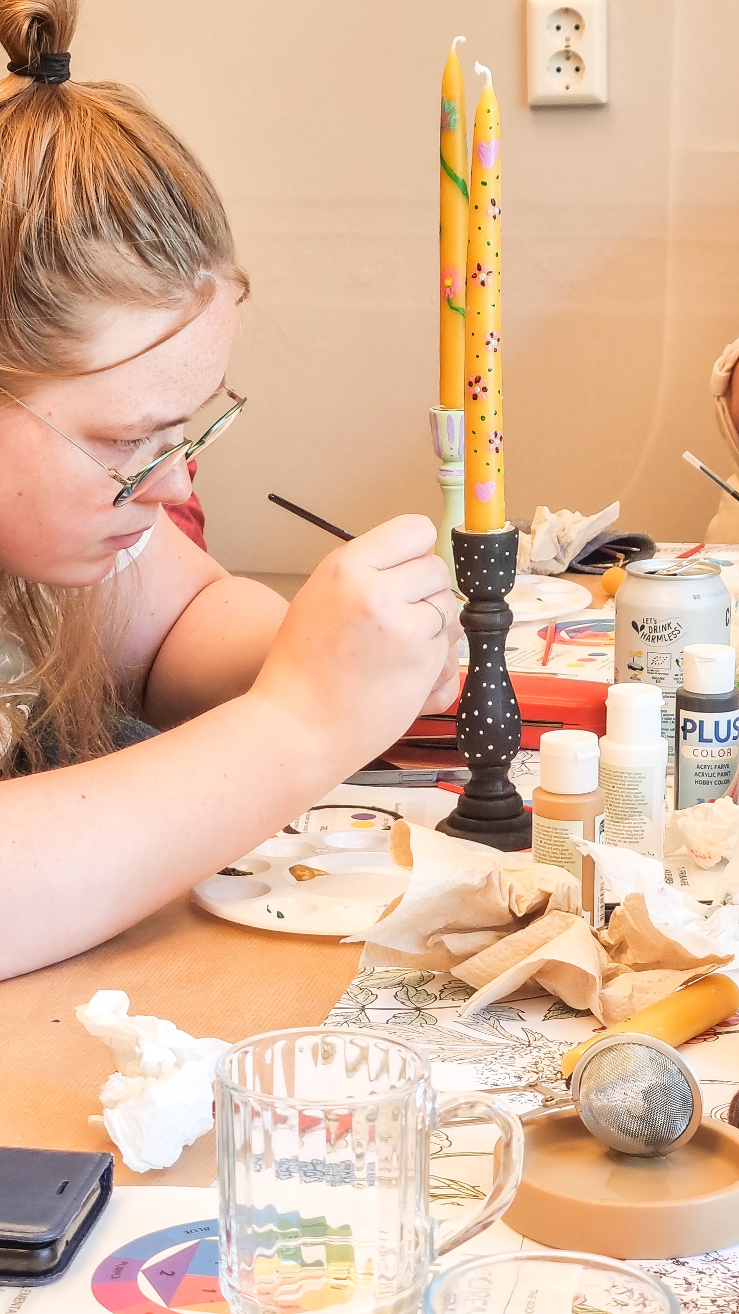 Candle painting met natuurlijke bijenwaskaarsen (zaterdag 7/6 10.00 - 11.30)