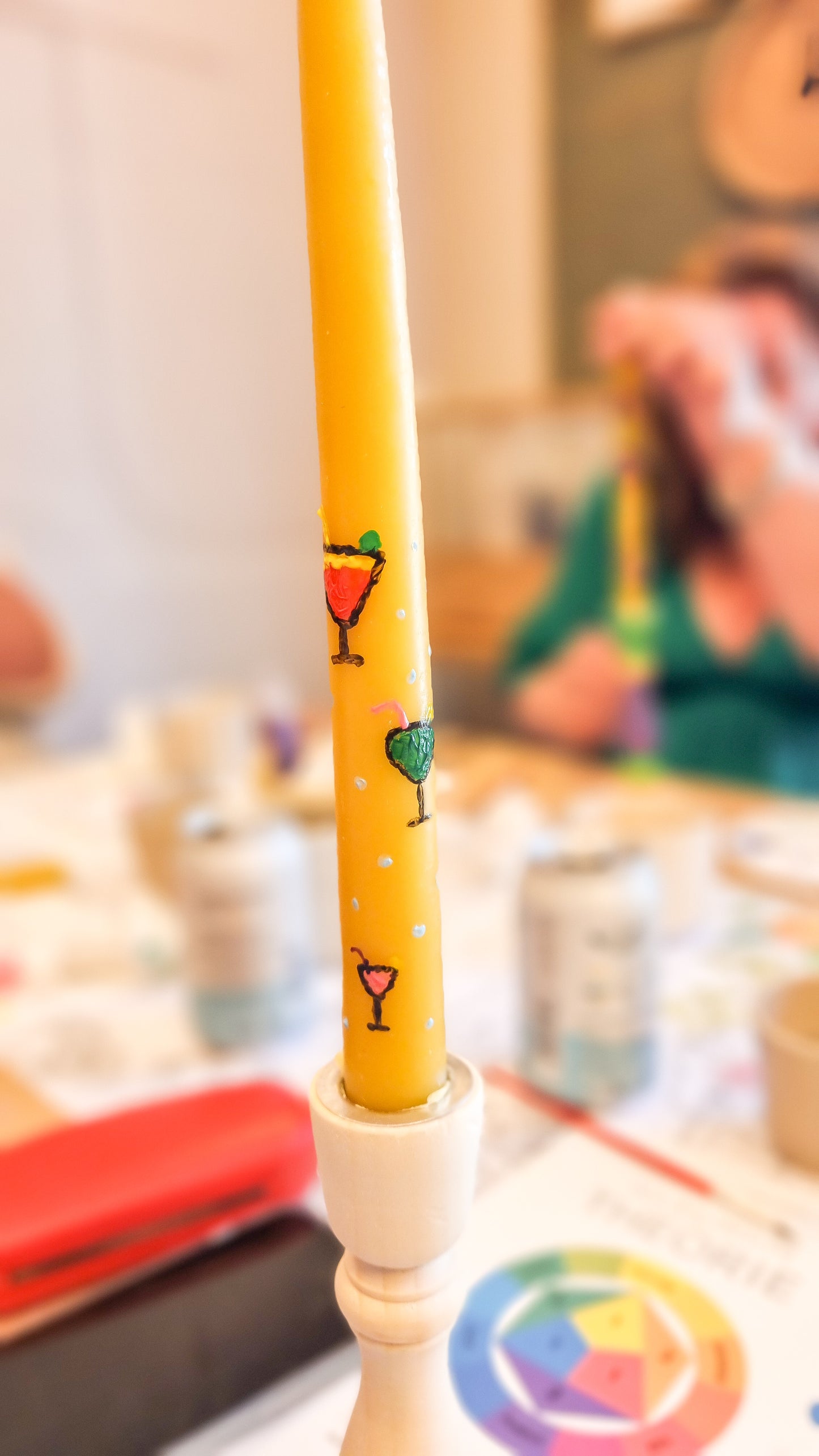 Candle painting met natuurlijke bijenwaskaarsen (zaterdag 7/6 10.00 - 11.30)